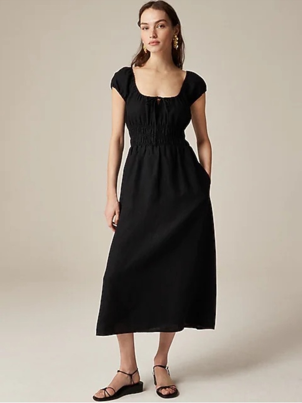 NWT Jcrew Linen Midi Dress